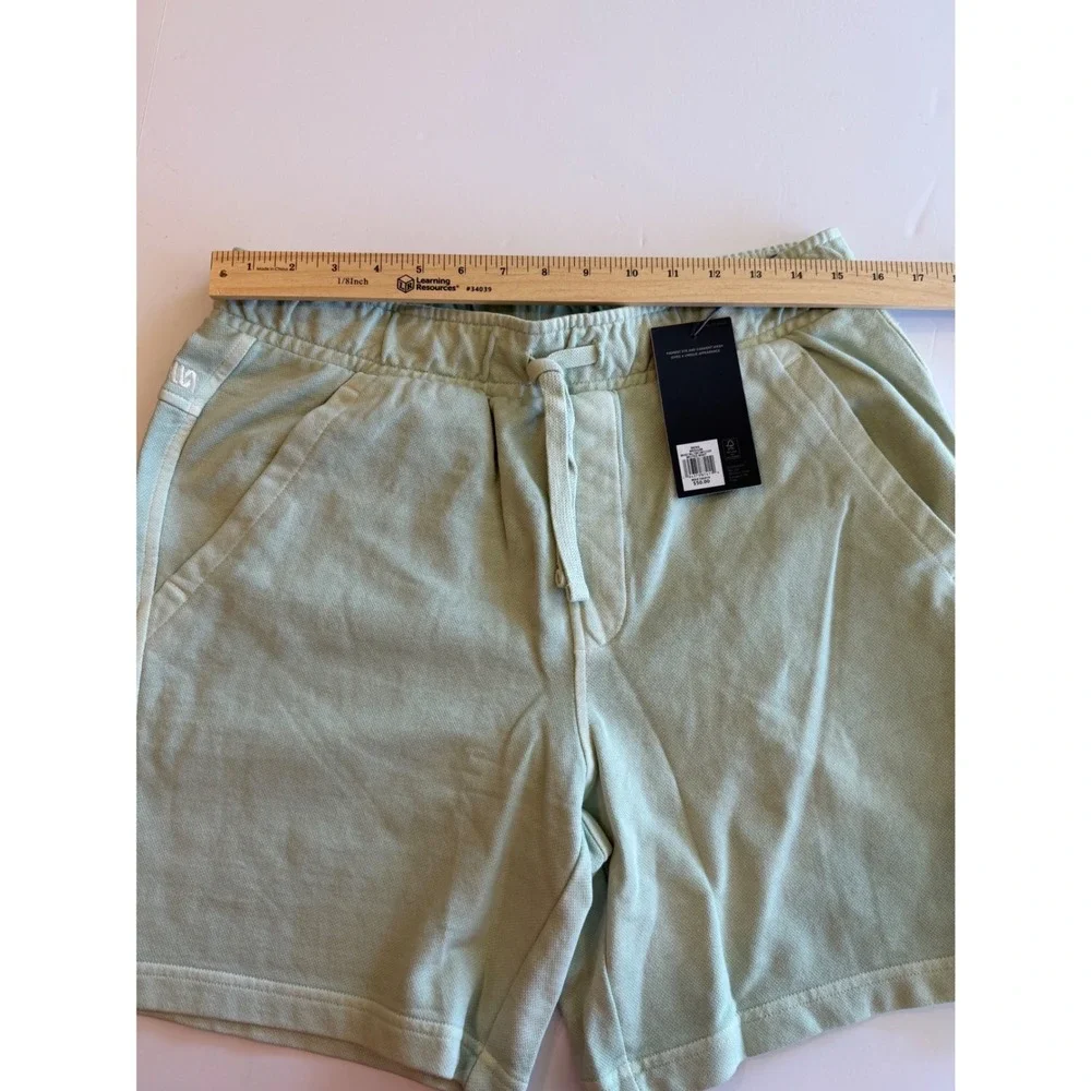 VRST Washed Twill Terry Simple Shorts Muted Mint Green 7